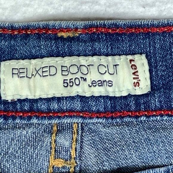 Levis 550 Jeans Womens 10 Blue Relaxed Bootcut High Rise 5 Pocket Denim Western - Picture 2 of 10
